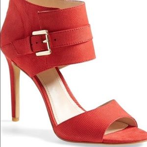 Vince Camuto red peep toe heals